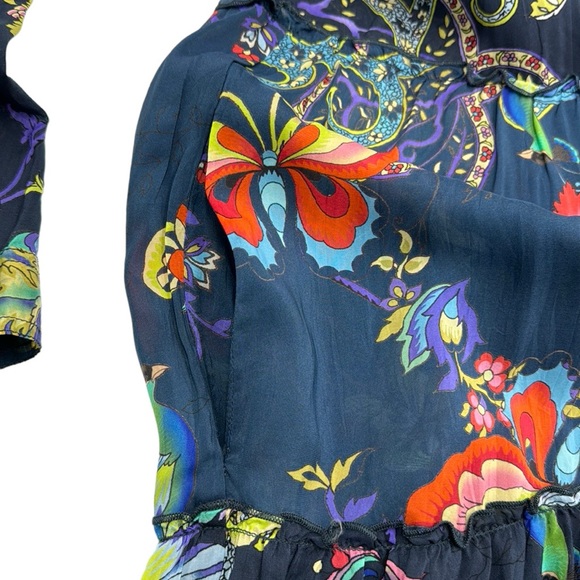 Johnny Was Silk Pottery Jasmine Dress Size Large - Picture 12 of 16